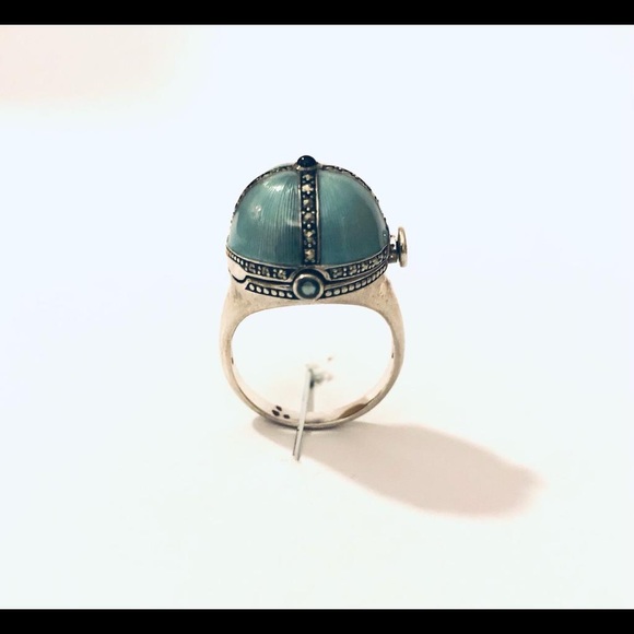 Ely’s Fate Onyx and marcassite ring - Picture 4 of 5